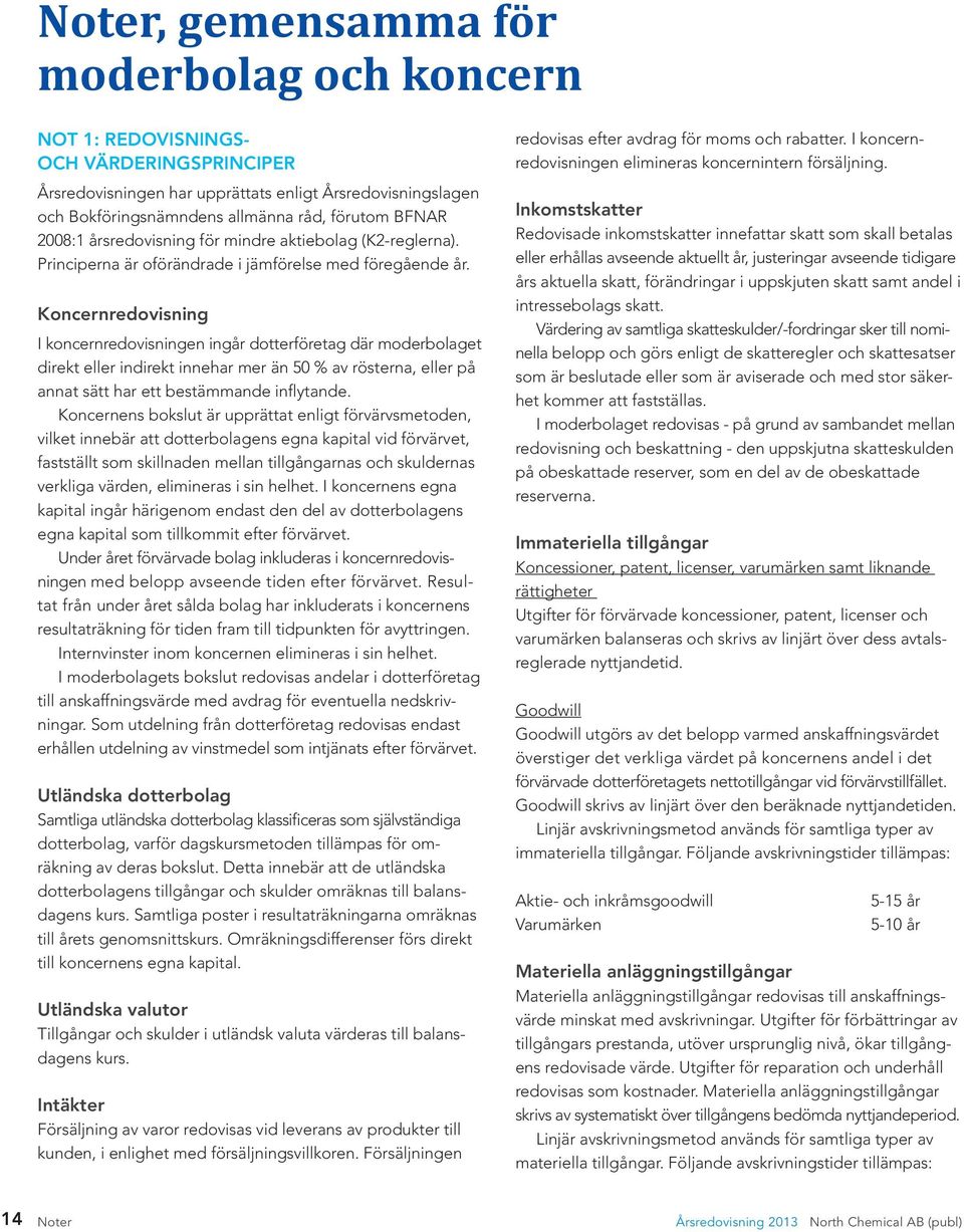 Koncernredovisning I koncernredovisningen ingår dotterföretag där moderbolaget direkt eller indirekt innehar mer än 50 % av rösterna, eller på annat sätt har ett bestämmande inflytande.