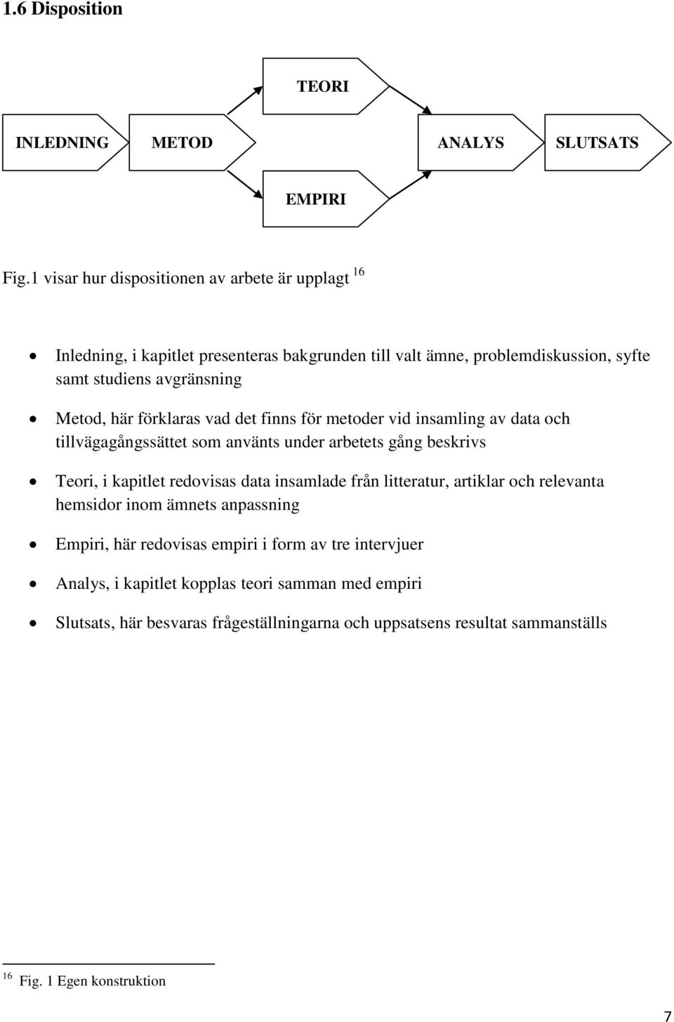 förklaras vad det finns för metoder vid insamling av data och tillvägagångssättet som använts under arbetets gång beskrivs Teori, i kapitlet redovisas data insamlade från