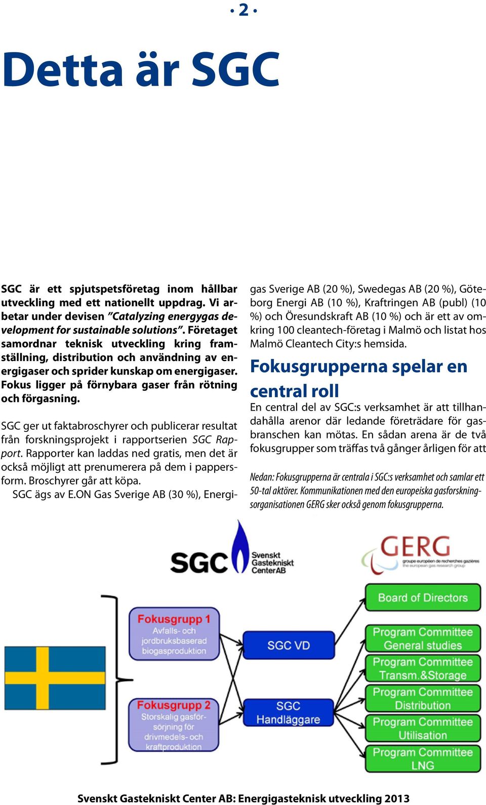 SGC ger ut faktabroschyrer och publicerar resultat från forskningsprojekt i rapportserien SGC Rapport. Rapporter kan laddas ned gratis, men det är också möjligt att prenumerera på dem i pappersform.