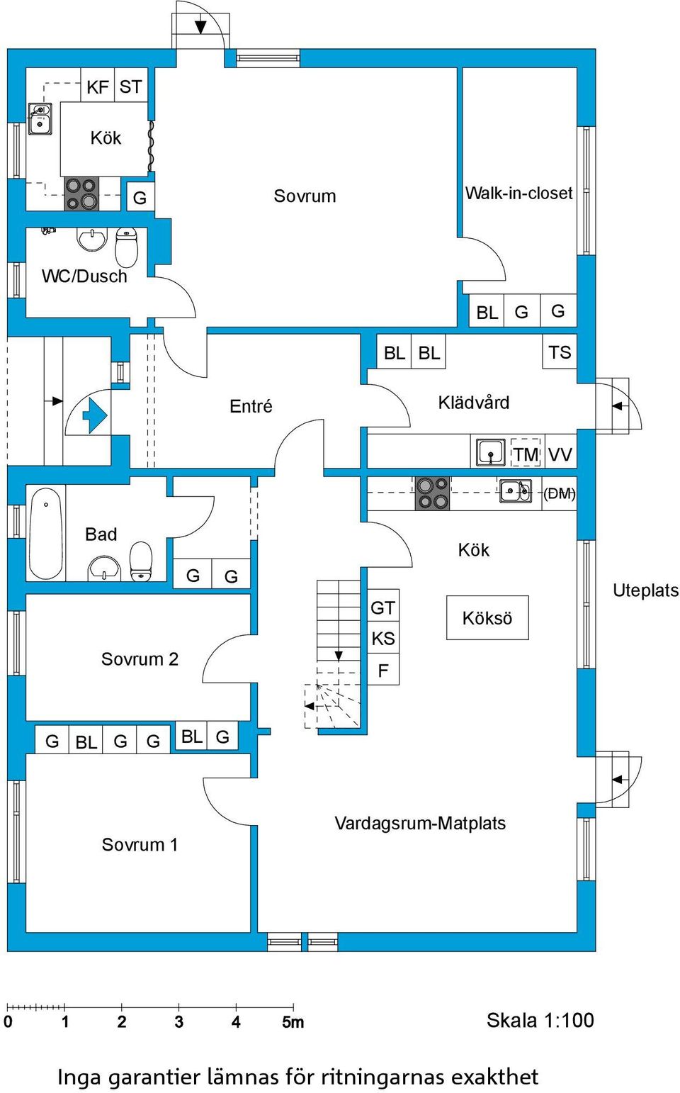 Köksö Uteplats G BL G G BL G Sovrum 1 Vardagsrum-Matplats