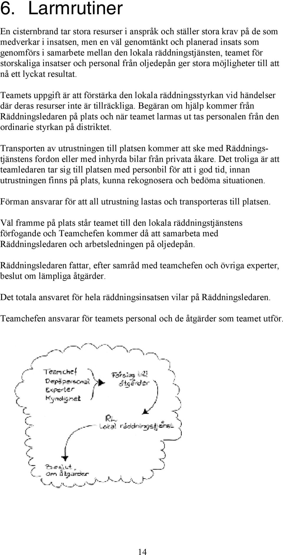 Teamets uppgift är att förstärka den lokala räddningsstyrkan vid händelser där deras resurser inte är tillräckliga.