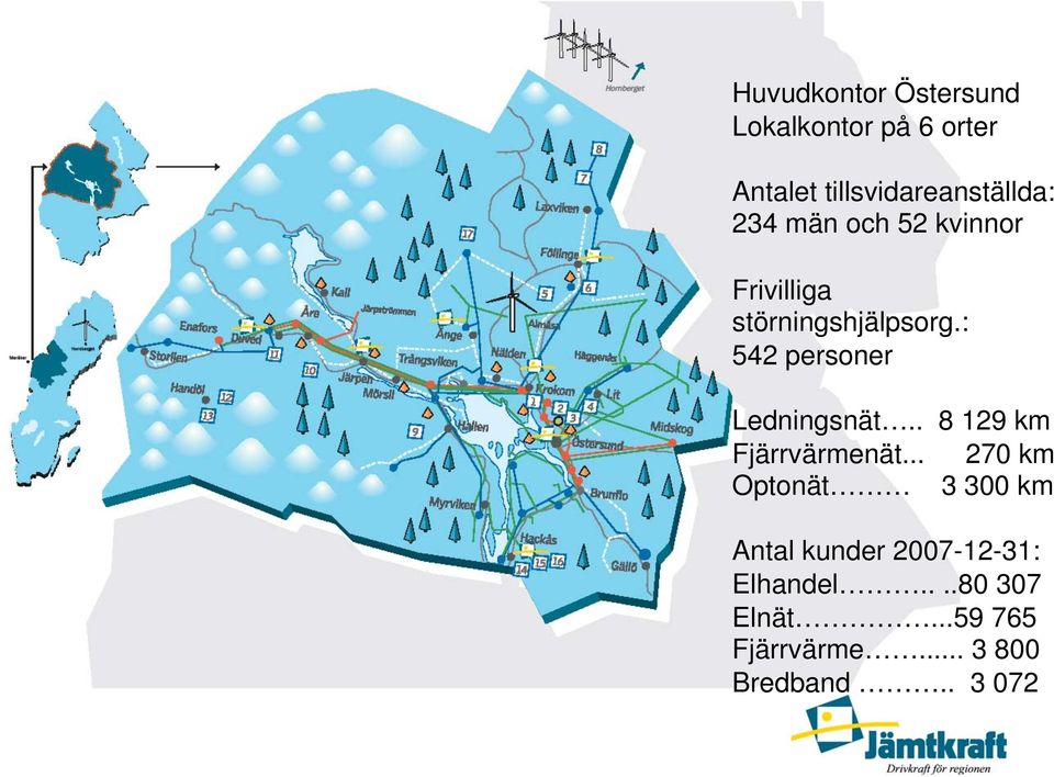 : 542 personer Ledningsnät.. 8 129 km Fjärrvärmenät.