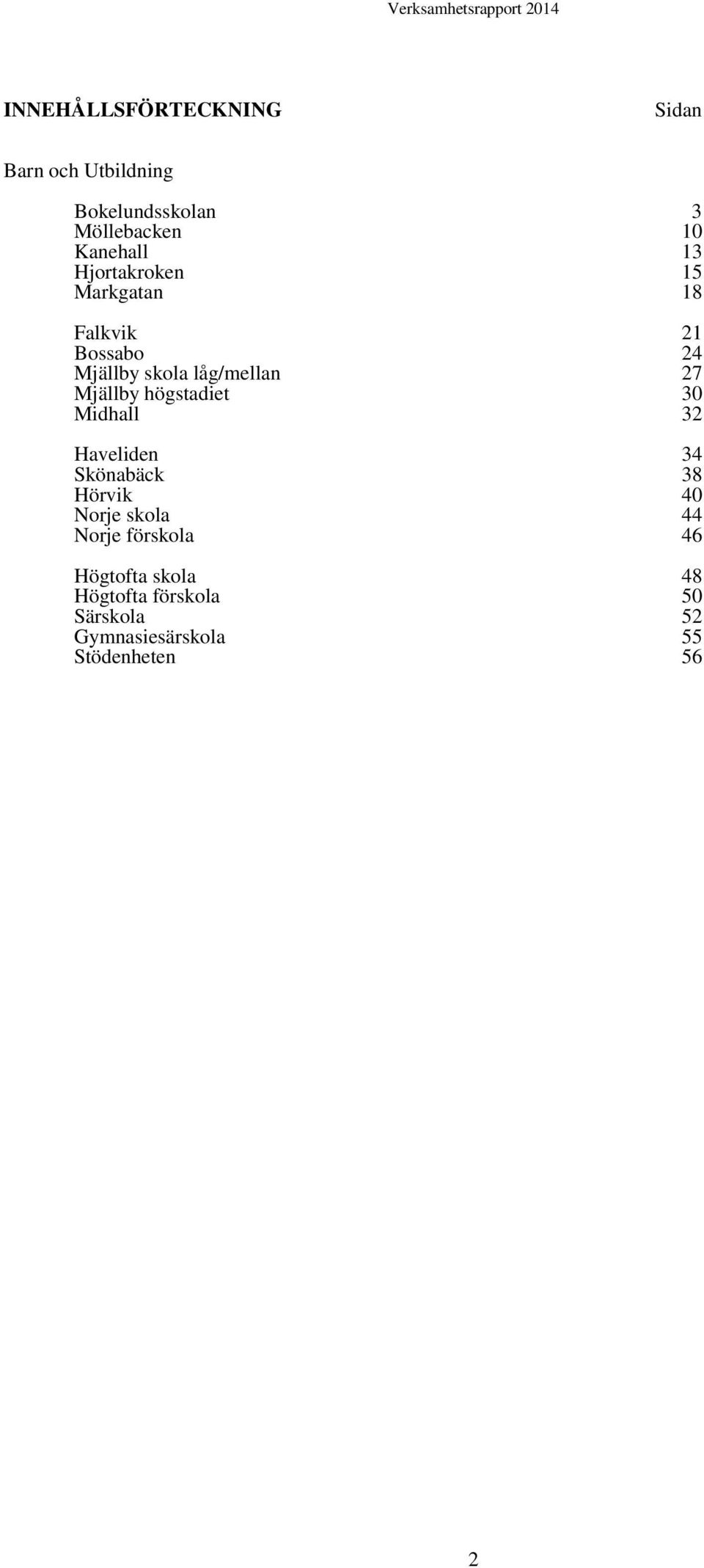 högstadiet 30 Midhall 32 Haveliden 34 Skönabäck 38 Hörvik 40 Norje skola 44 Norje