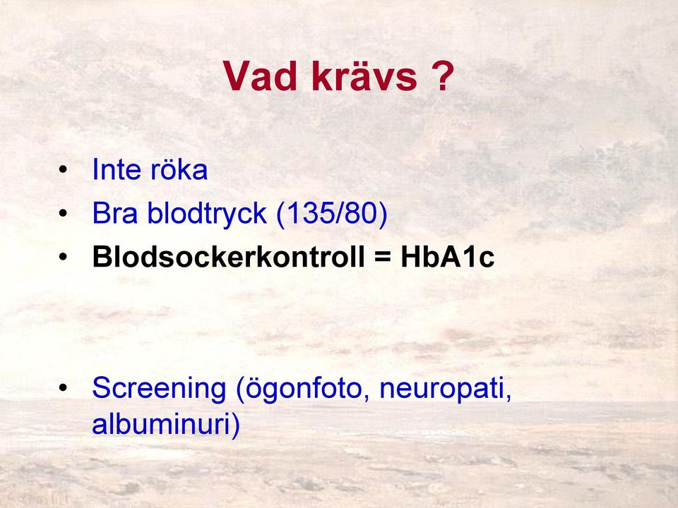 (135/80) Blodsockerkontroll