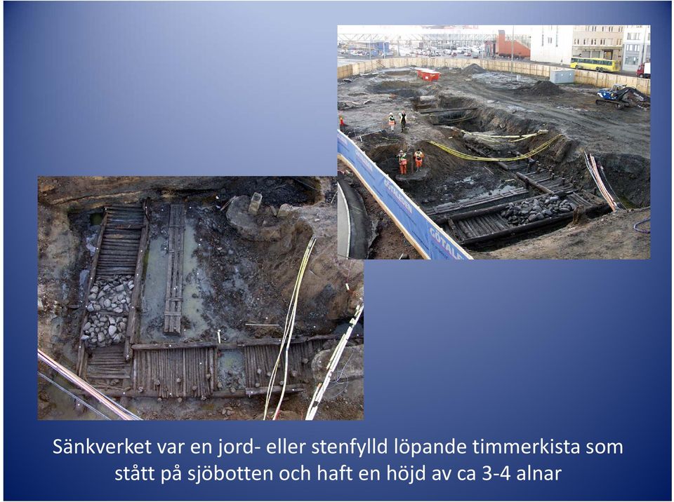 löpande timmerkista som stått på