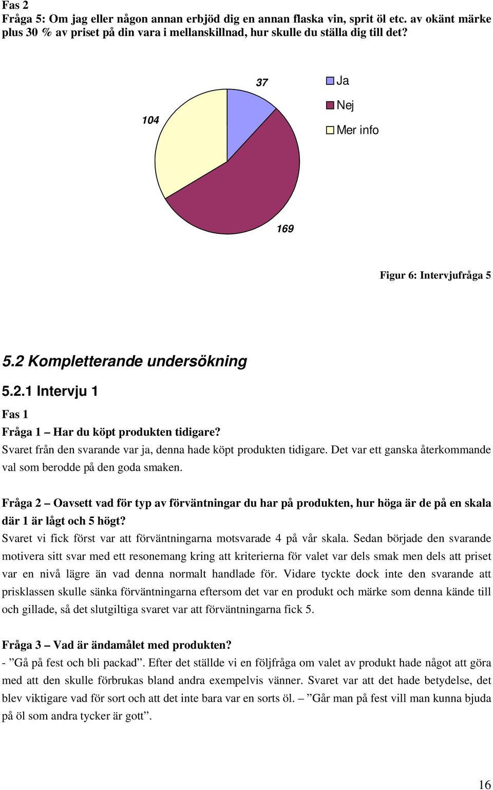 Svaret från den svarande var ja, denna hade köpt produkten tidigare. Det var ett ganska återkommande val som berodde på den goda smaken.