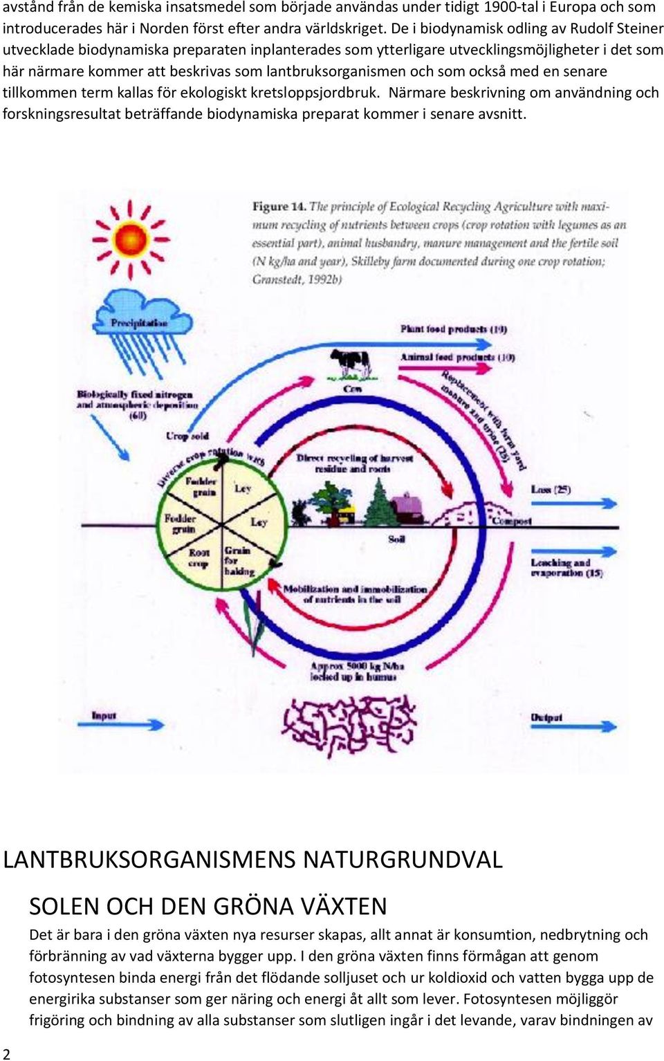 och som också med en senare tillkommen term kallas för ekologiskt kretsloppsjordbruk.