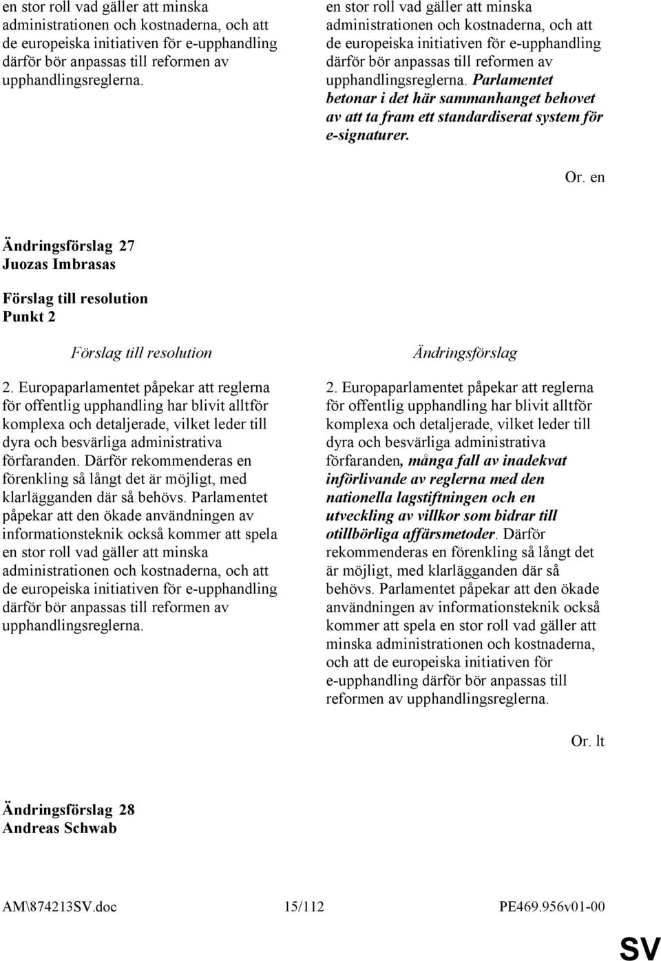 Europaparlamentet påpekar att reglerna för offentlig upphandling har blivit alltför komplexa och detaljerade, vilket leder till dyra och besvärliga administrativa förfaranden.