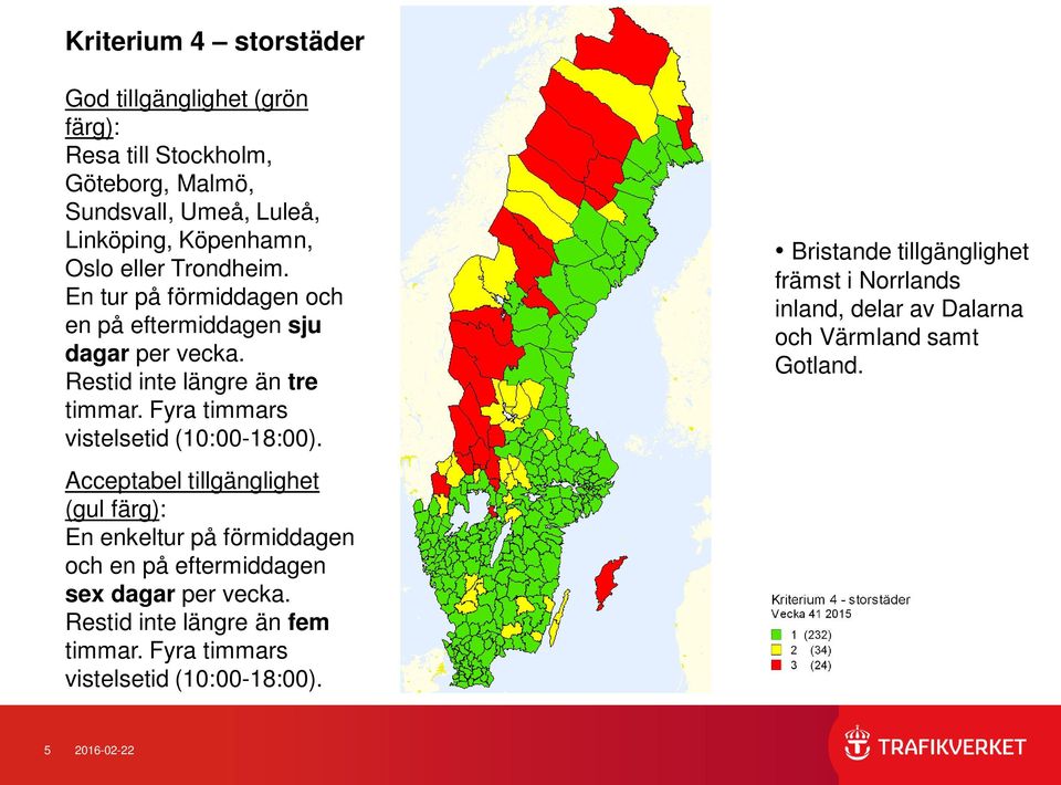 Fyra timmars vistelsetid (10:00-18:00). En enkeltur på förmiddagen och en på eftermiddagen sex dagar per vecka.