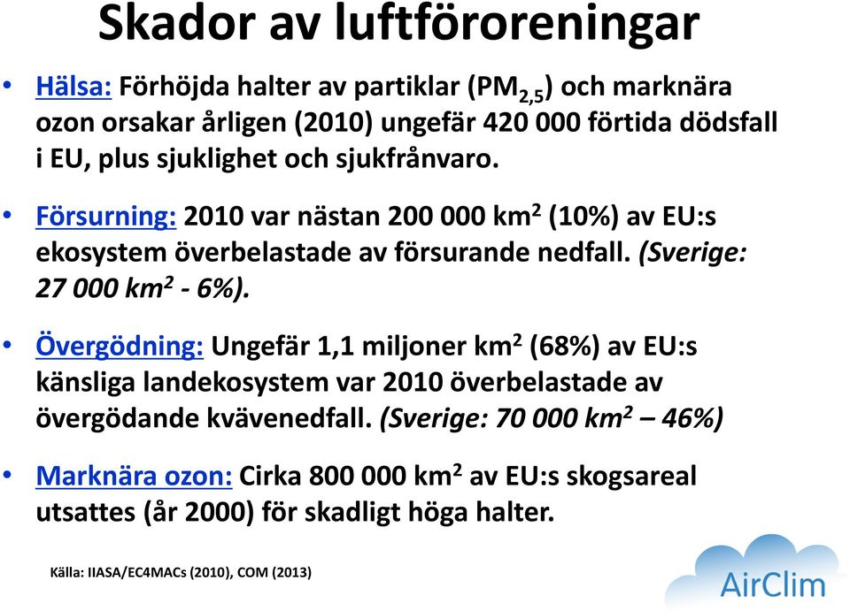 (Sverige: 27 000 km 2-6%).