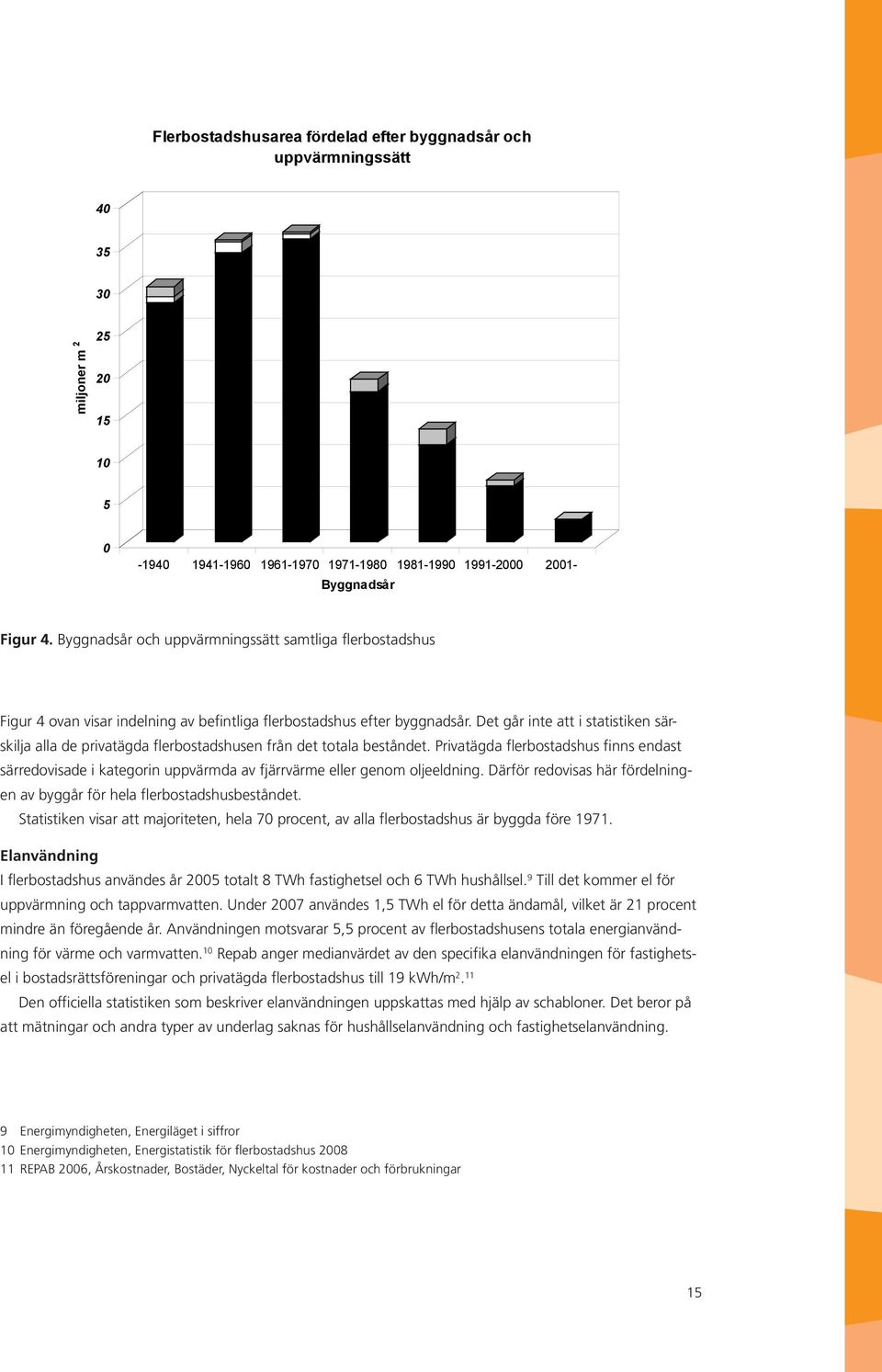 Det går inte att i statistiken särskilja alla de privatägda flerbostadshusen från det totala beståndet.