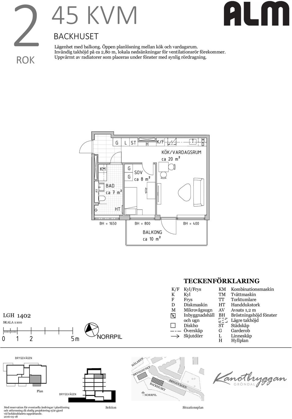 BA / Ö/VARASRU ca 20 m² = 1650 BAON TECENÖRARIN 1402 SAA 1:100 / yl/rys yl rys iskmaskin ikrovågsugn iskho T