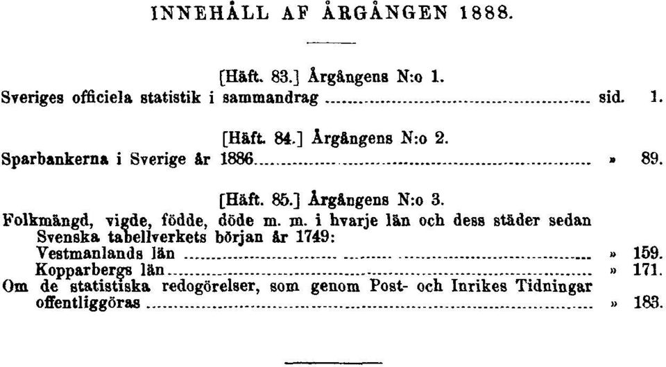 Folkmängd, vigde, födde, döde m.