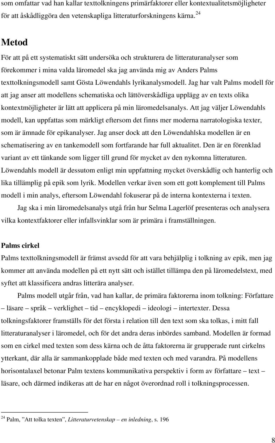 Löwendahls lyrikanalysmodell.