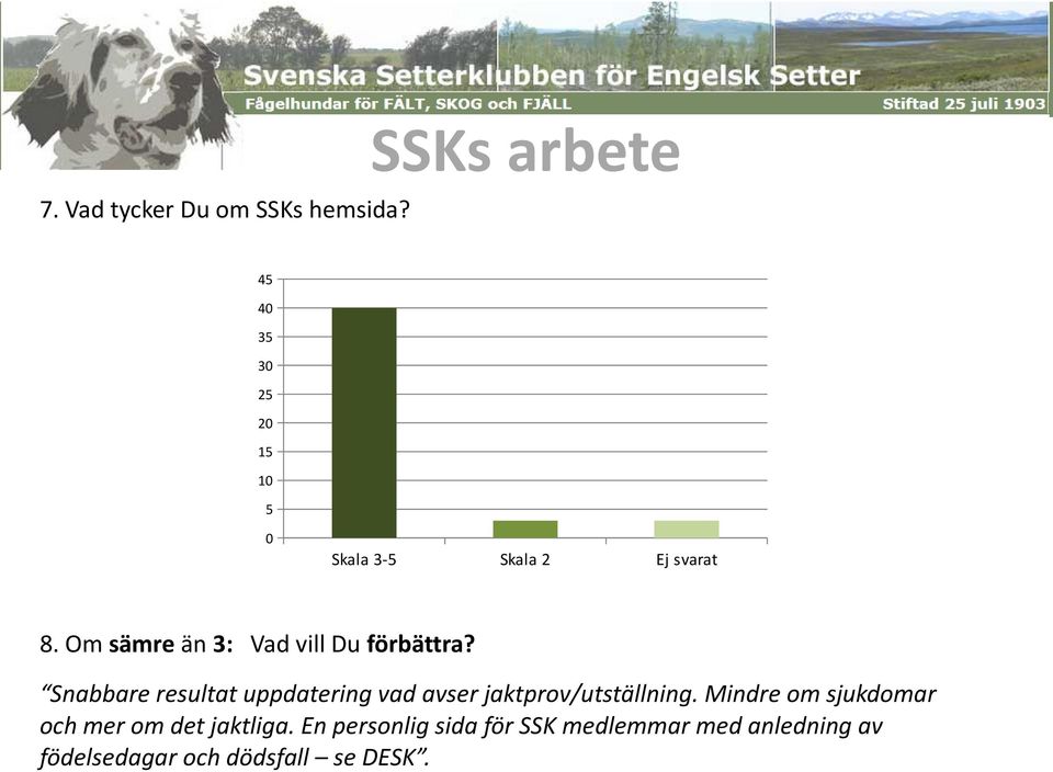 Om sämre än 3: Vad vill Du förbättra?