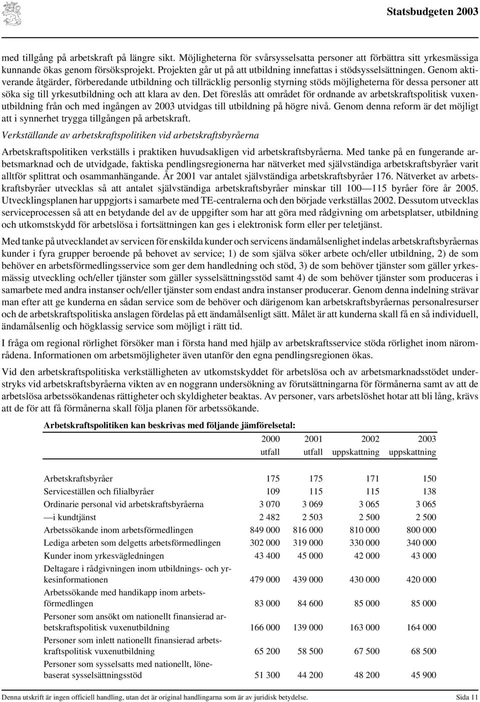 Genom aktiverande åtgärder, förberedande utbildning och tillräcklig personlig styrning stöds möjligheterna för dessa personer att söka sig till yrkesutbildning och att klara av den.