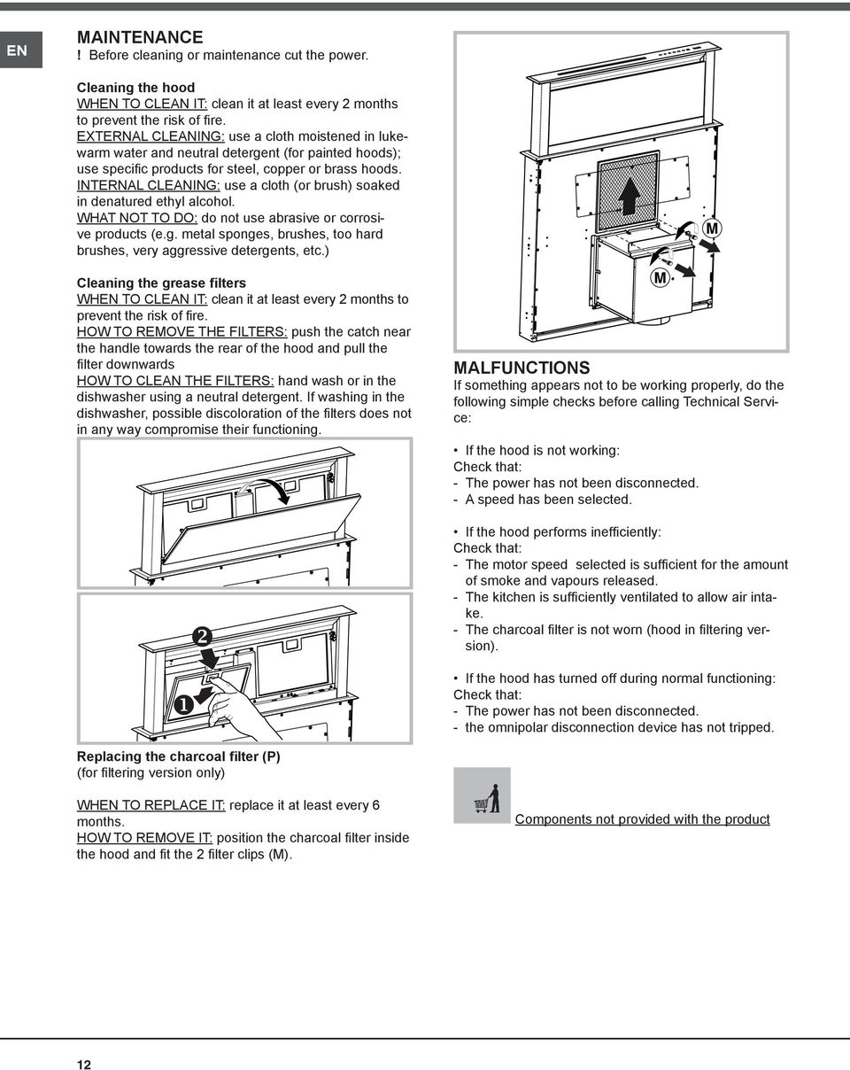 INTERNAL CLEANING: use a cloth (or brush) soaked in denatured ethyl alcohol. WHAT NOT TO DO: do not use abrasive or corrosive products (e.g.