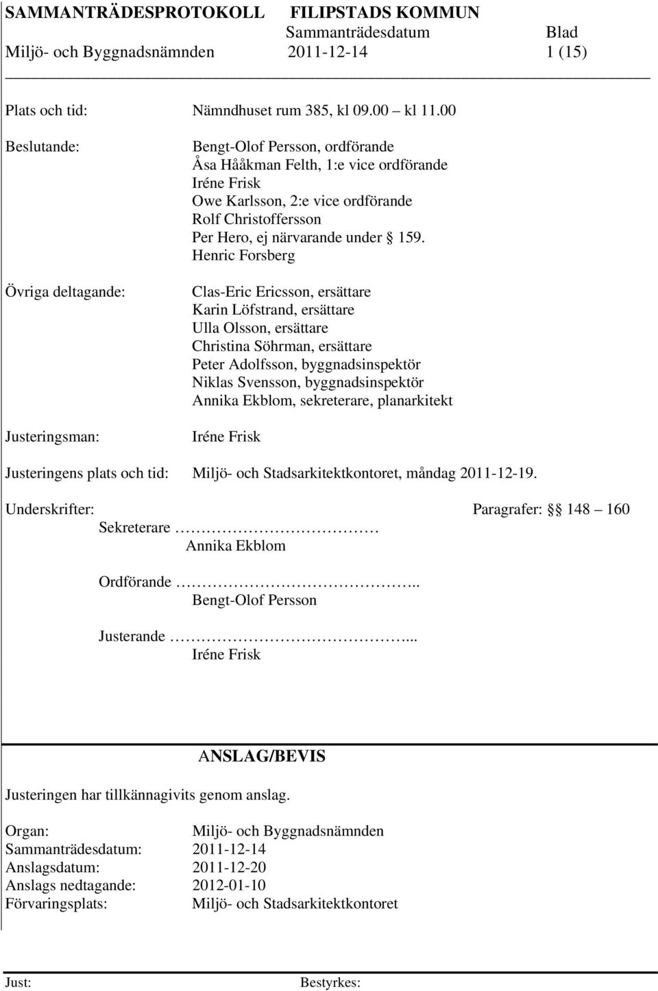 närvarande under 159.