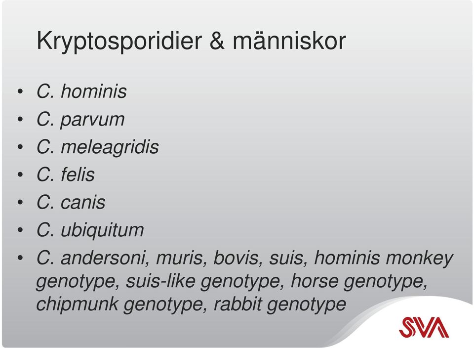 andersoni, muris, bovis, suis, hominis monkey genotype,