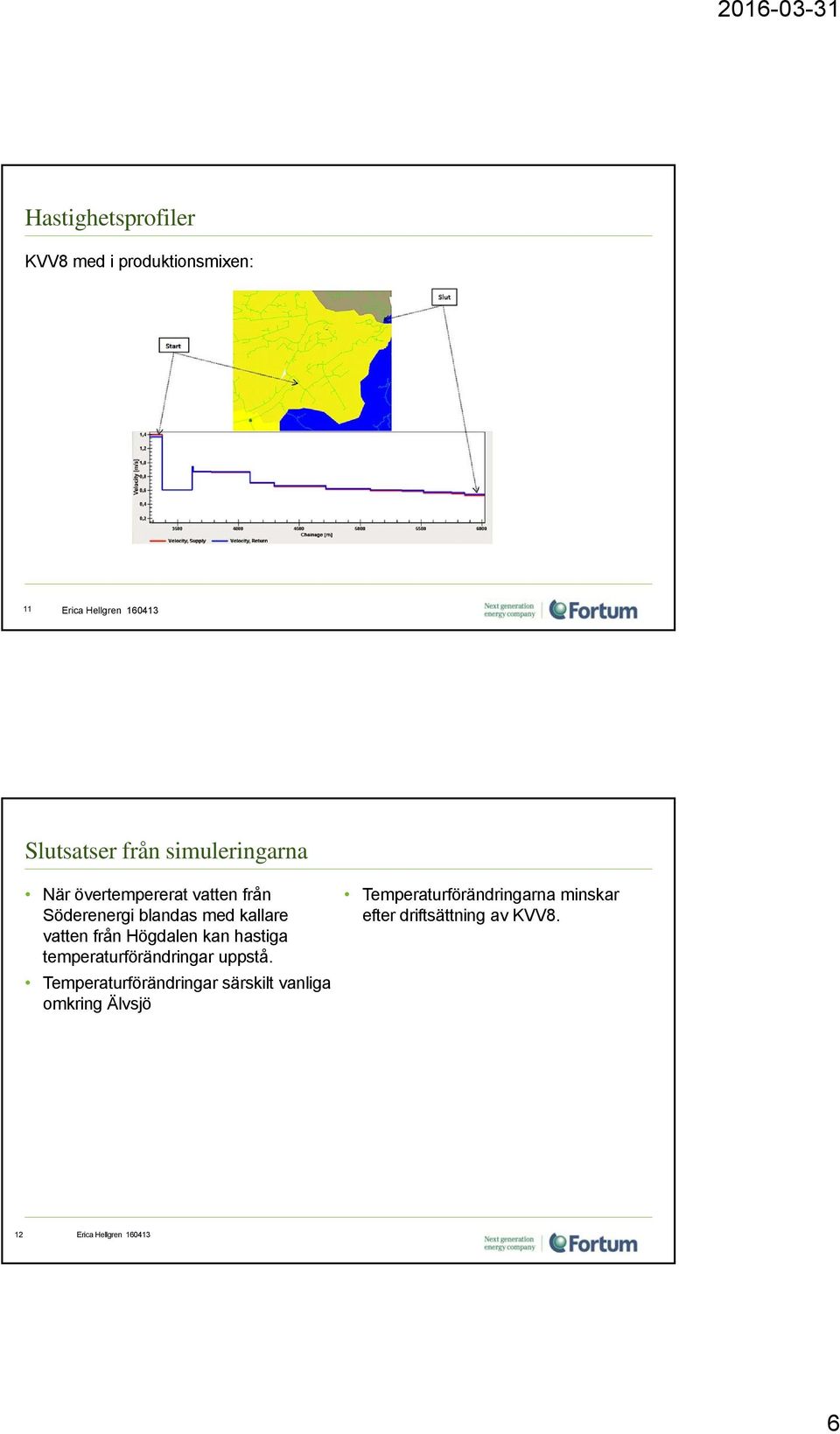 Högdalen kan hastiga temperaturförändringar uppstå.