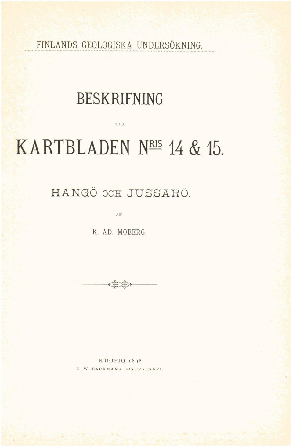 HÄNGO OCH JUSSÄRO. AF K. AD. MOBERG.