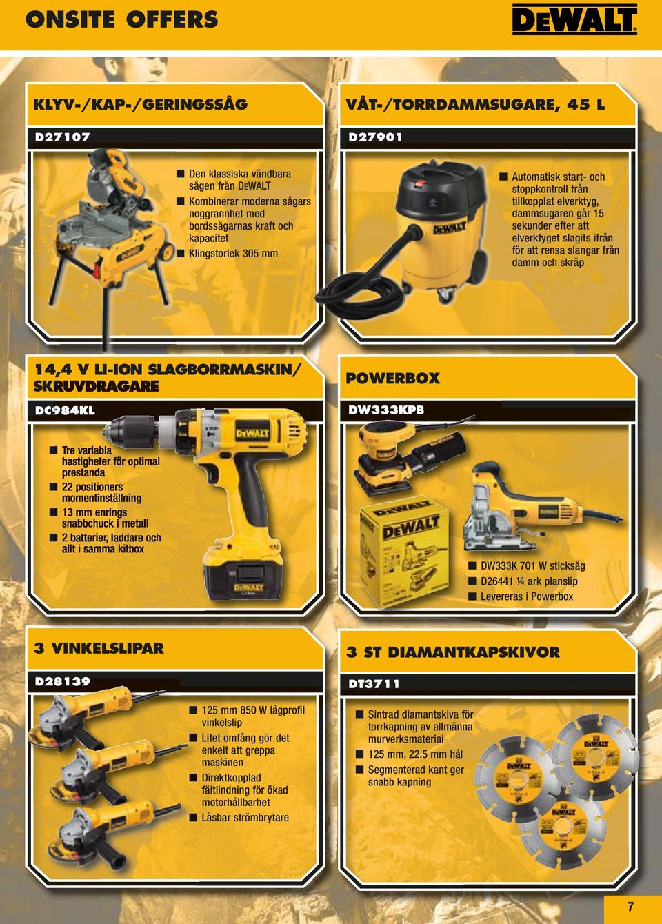 LI-ION SLAGBORRMASKIN/ SKRUVDRAGARE POWERBOX DC984KL DW333KPB Tre variabla hastigheter för optimal prestanda 22 positioners momentinställning 13 mm enrings snabbchuck i metall 2 batterier, laddare