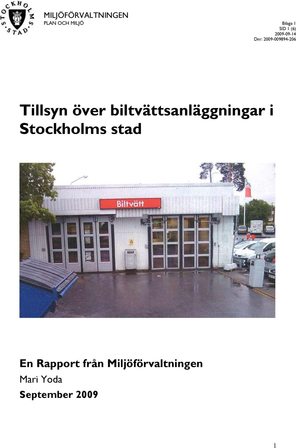 biltvättsanläggningar i Stockholms stad En