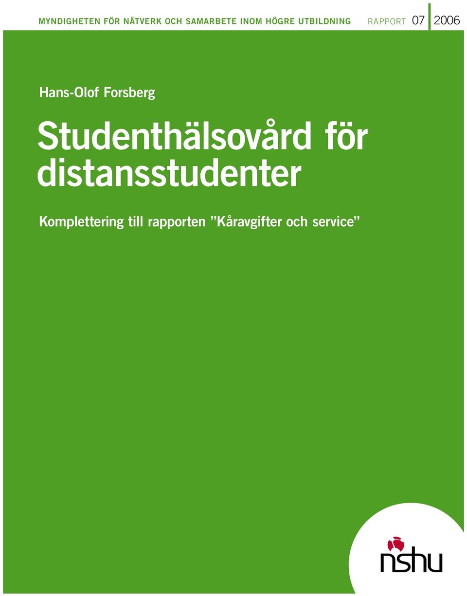 Forsberg Studenthälsovård för distansstudenter