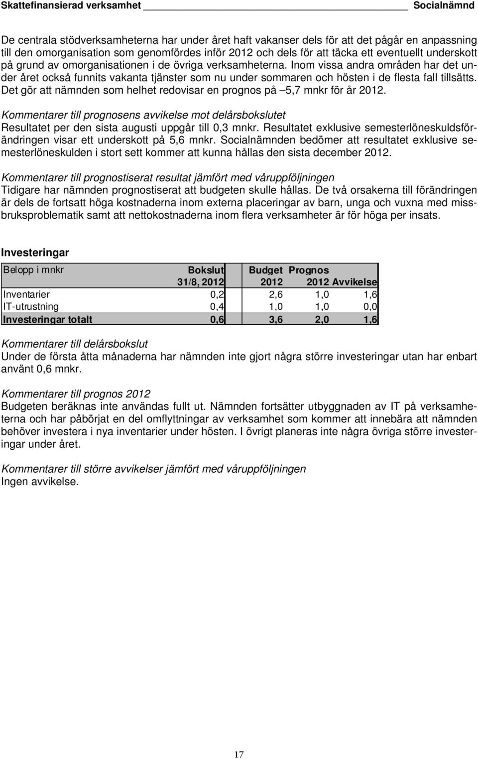 Inom vissa andra områden har det under året också funnits vakanta tjänster som nu under sommaren och hösten i de flesta fall tillsätts.