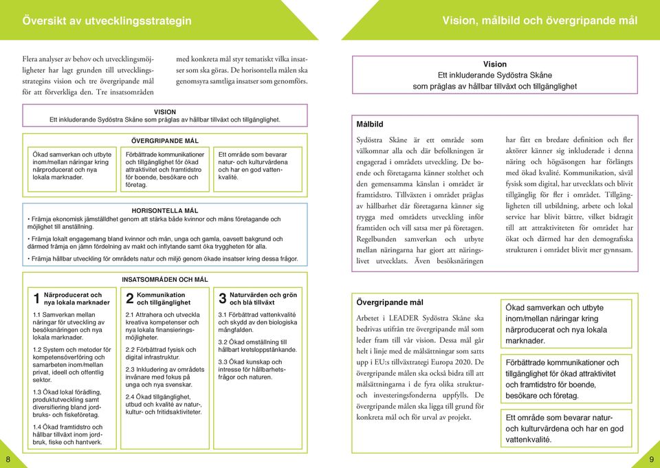 Vision Ett inkluderande Sydöstra Skåne som präglas av hållbar tillväxt och tillgänglighet VISION Ett inkluderande Sydöstra Skåne som präglas av hållbar tillväxt och tillgänglighet.