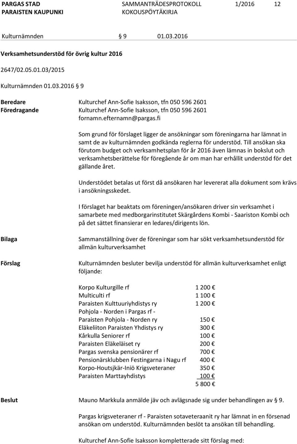 2015 Kulturnämnden 01.03.