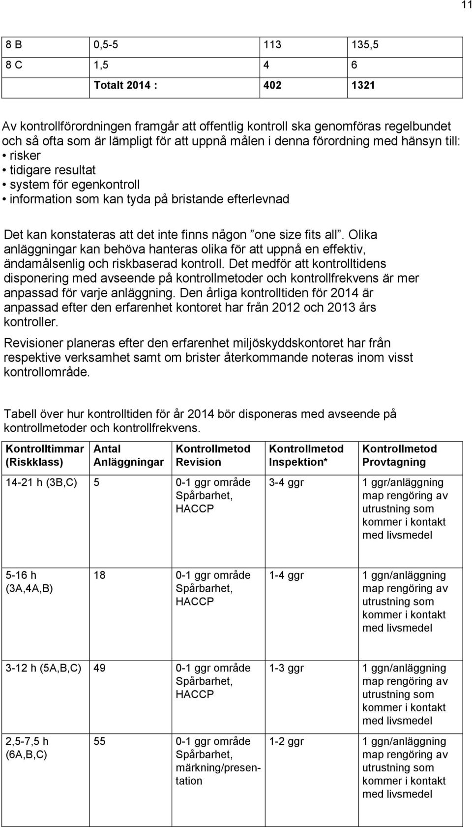 Olika anläggningar kan behöva hanteras olika för att uppnå en effektiv, ändamålsenlig och riskbaserad kontroll.