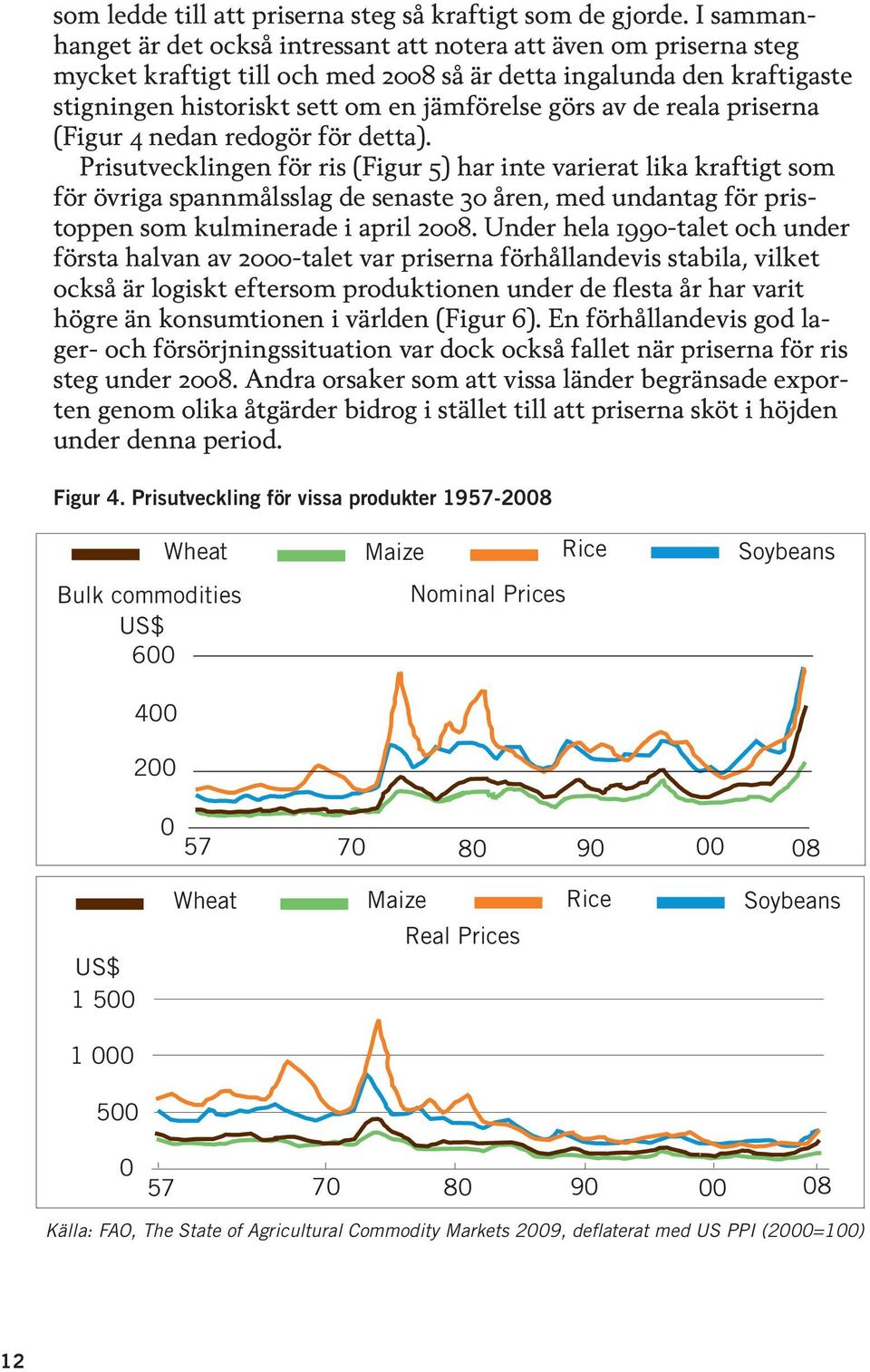 de reala priserna (Figur 4 nedan redogör för detta).