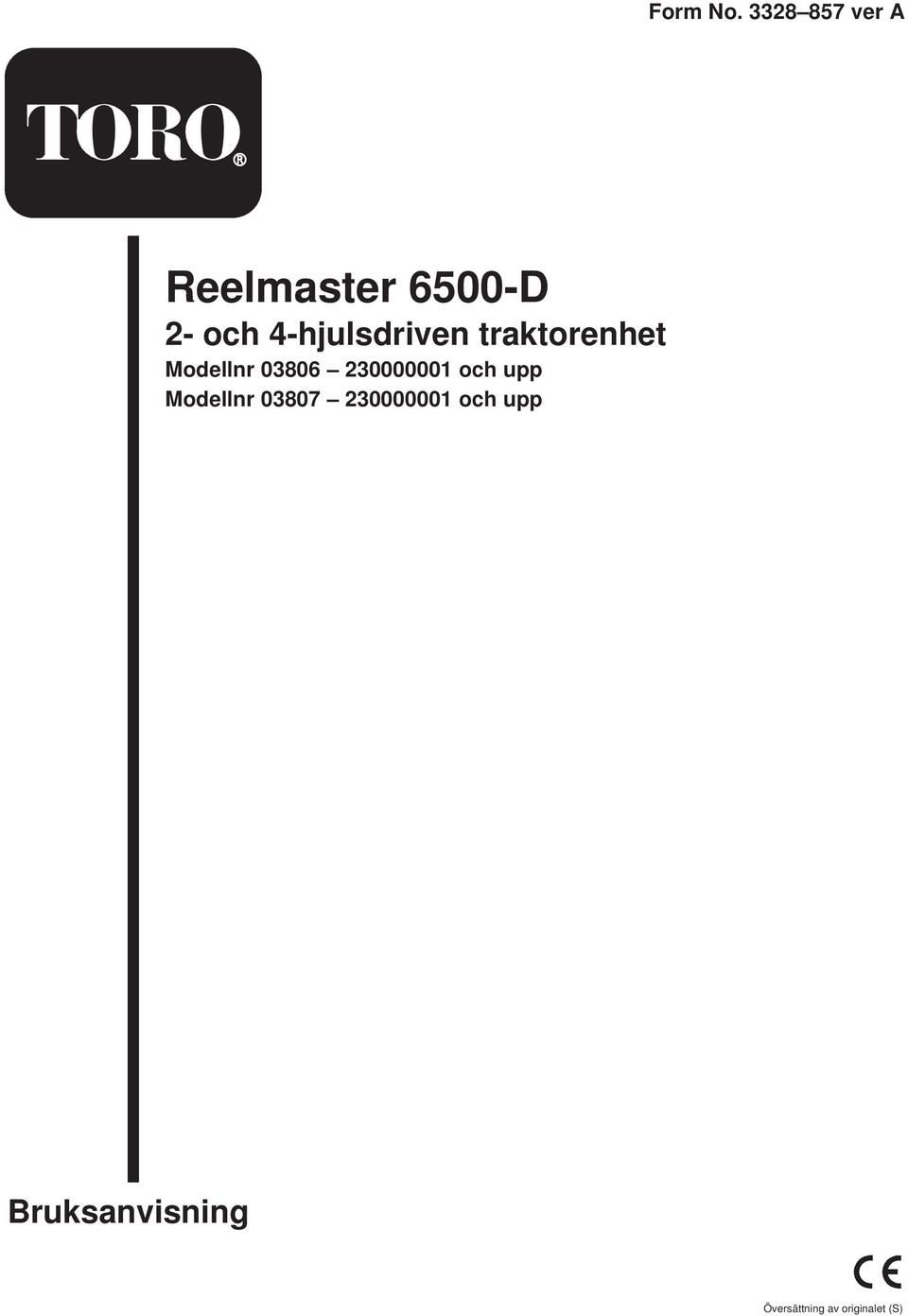 4-hjulsdriven traktorenhet Modellnr 03806