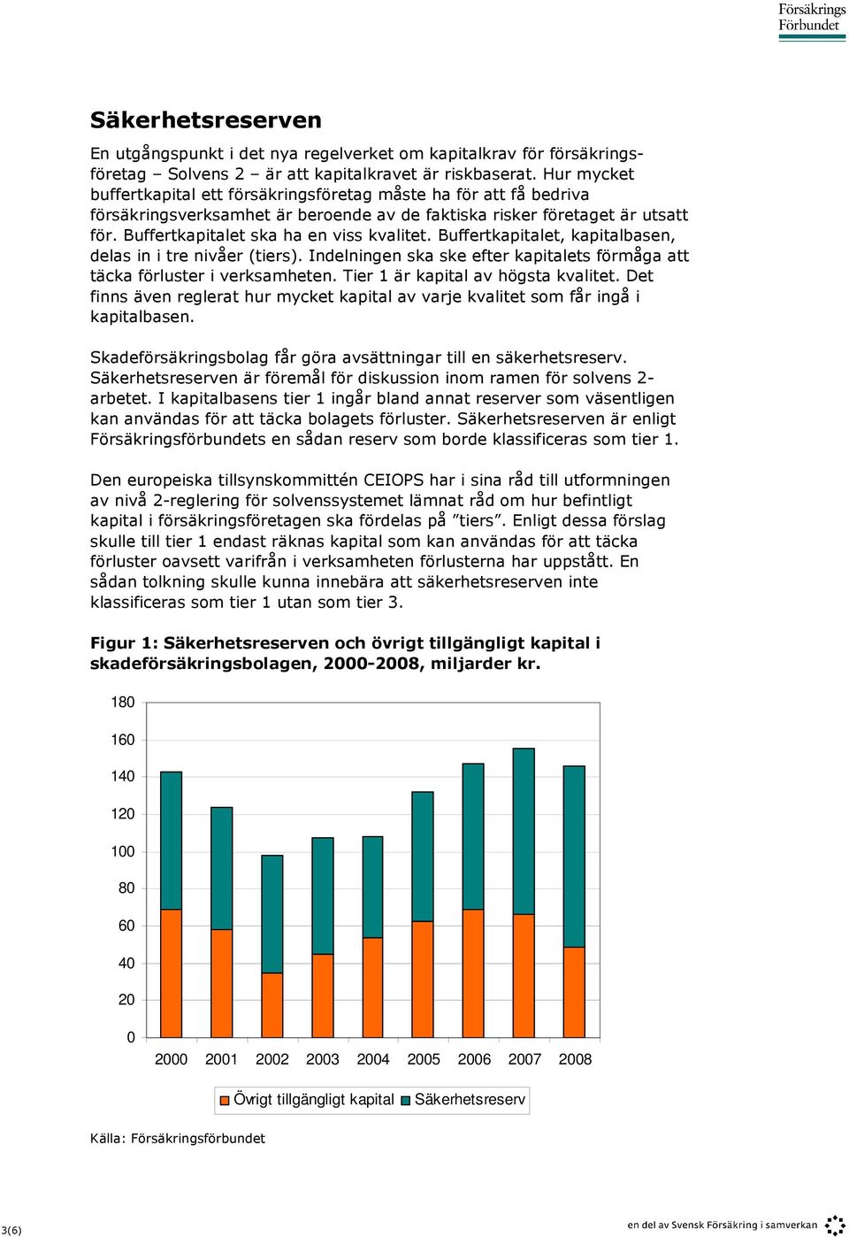 Buffertkapitalet, kapitalbasen, delas in i tre nivåer (tiers). Indelningen ska ske efter kapitalets förmåga att täcka förluster i verksamheten. Tier 1 är kapital av högsta kvalitet.