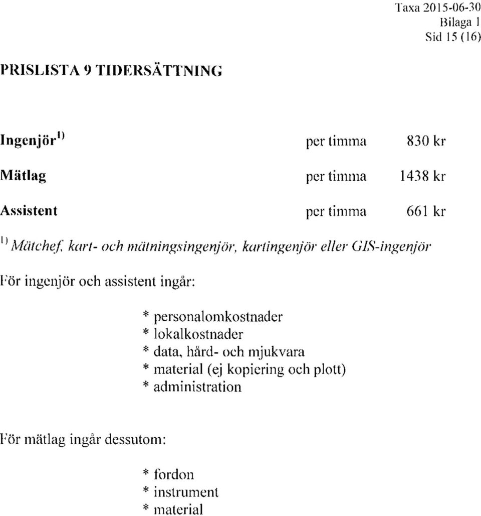 GlS-ingenjör För ingenjör och assistent ingår: * personalomkostnader * lokalkostnader * data, hård- och