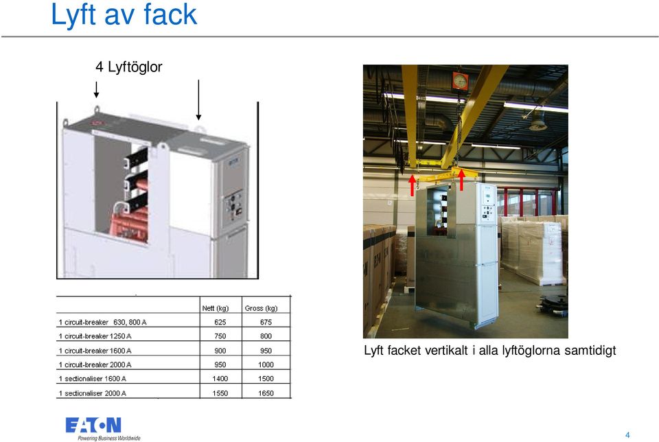 facket vertikalt i