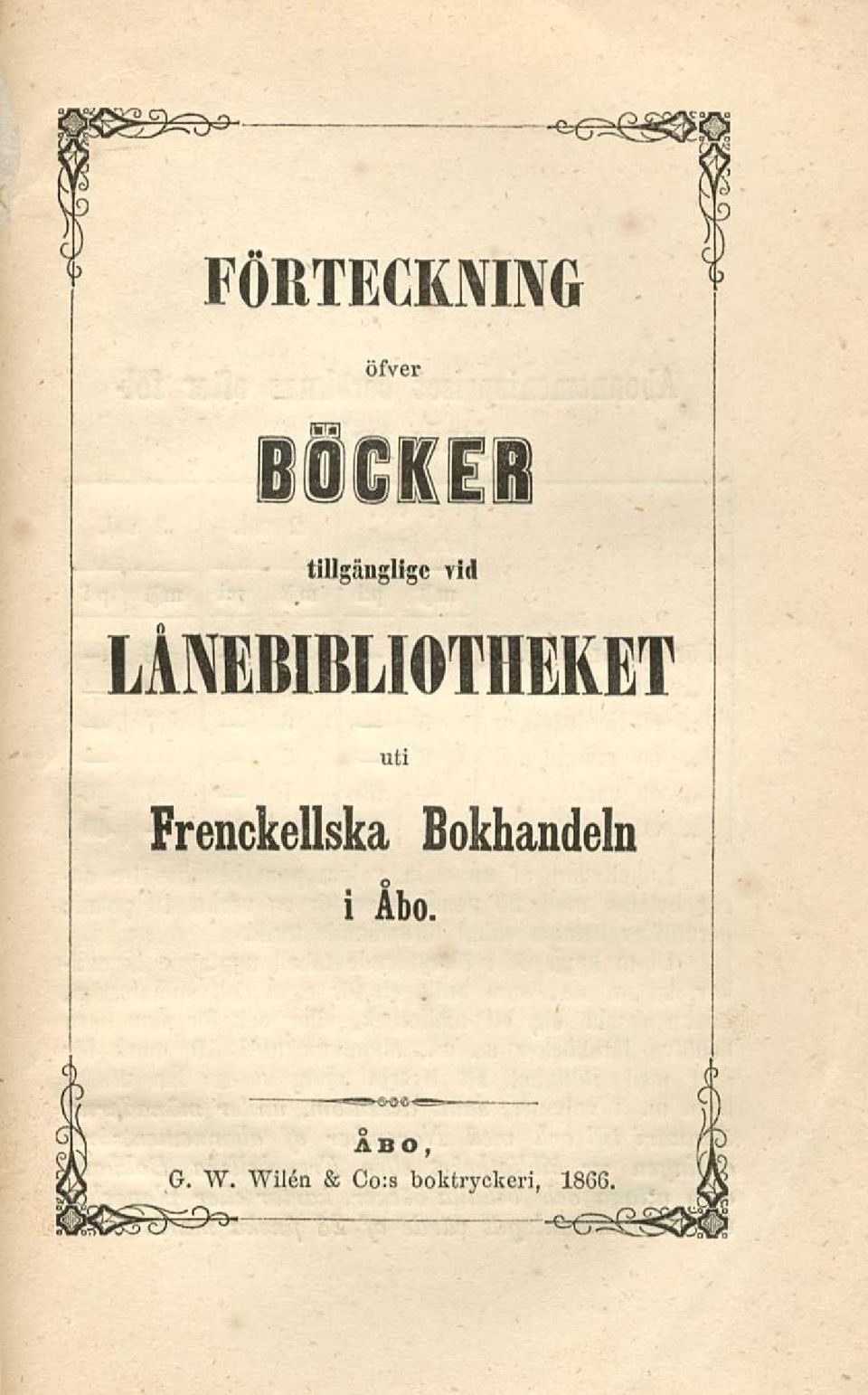 uti Frenckellska Bokhandeln i Åbo.