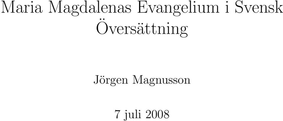 Översättning Jörgen