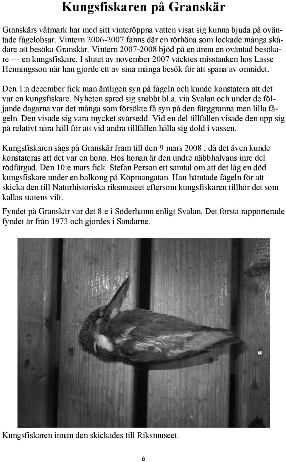 I slutet av november 2007 väcktes misstanken hos Lasse Henningsson när han gjorde ett av sina många besök för att spana av området.