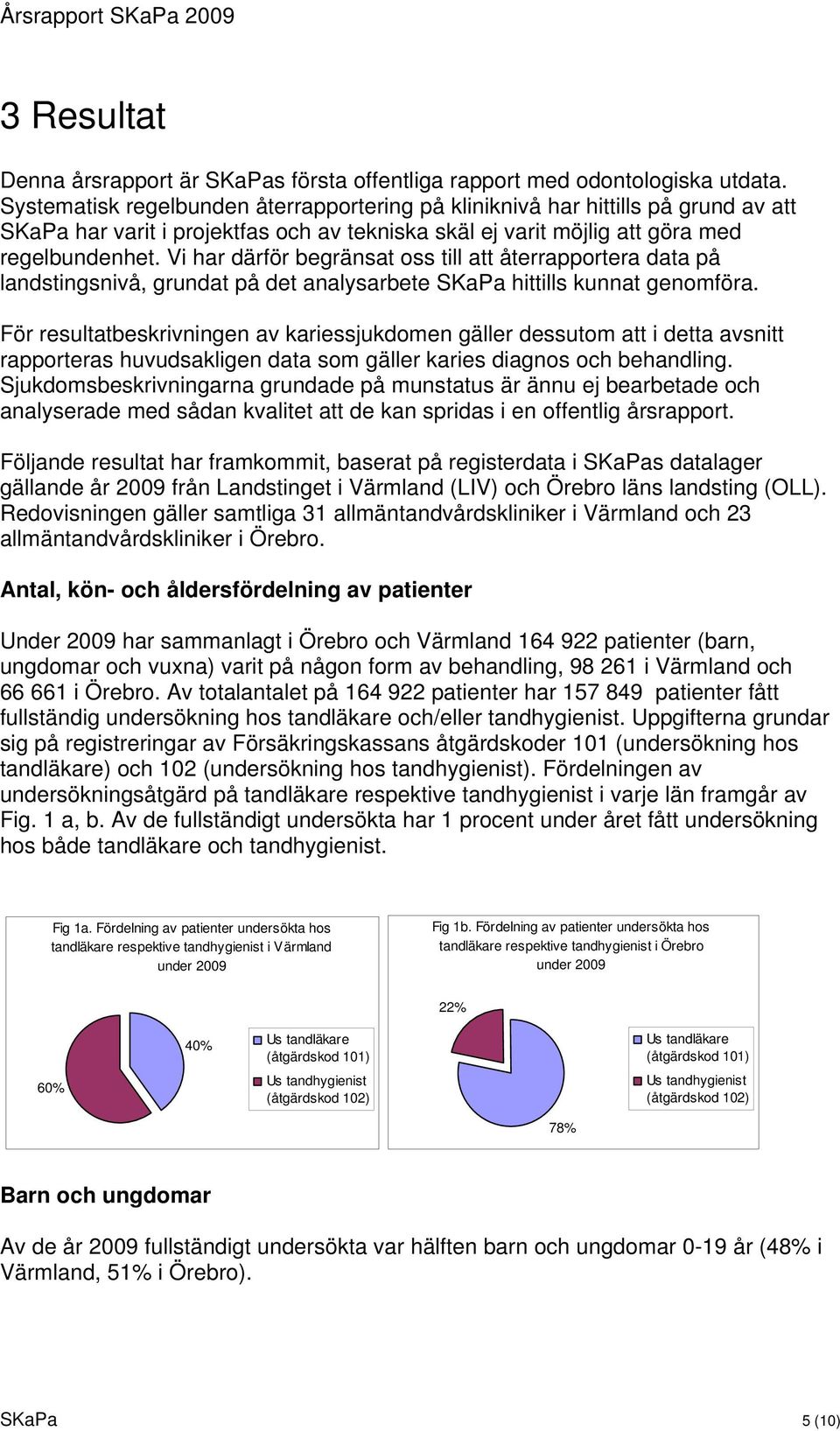 Vi har därför begränsat oss till att återrapportera data på landstingsnivå, grundat på det analysarbete SKaPa hittills kunnat genomföra.