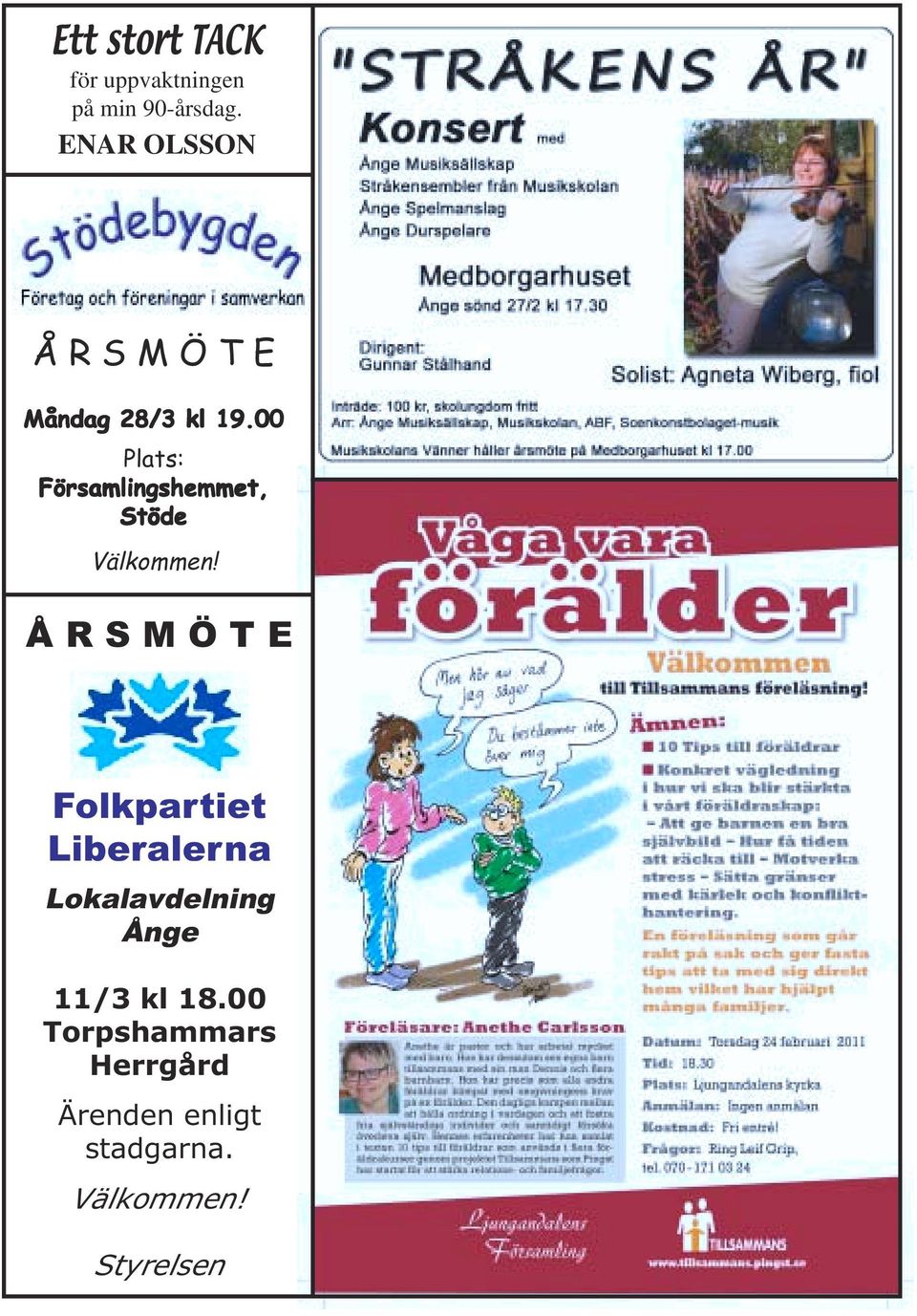 00 Plats: Församlingshemmet, Stöde Välkommen!