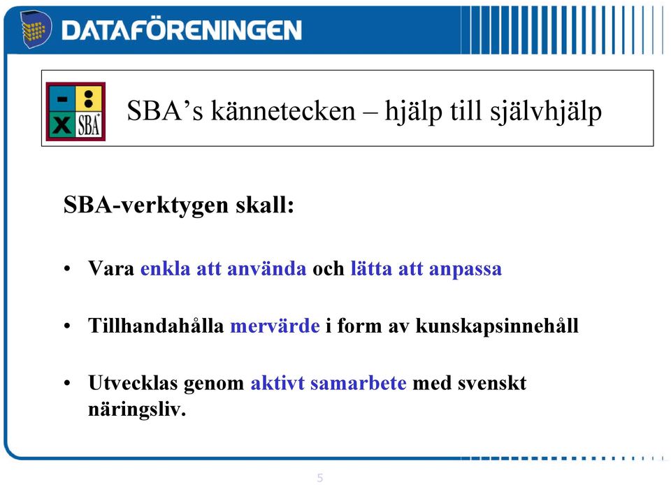 Tillhandahålla mervärde i form av kunskapsinnehåll