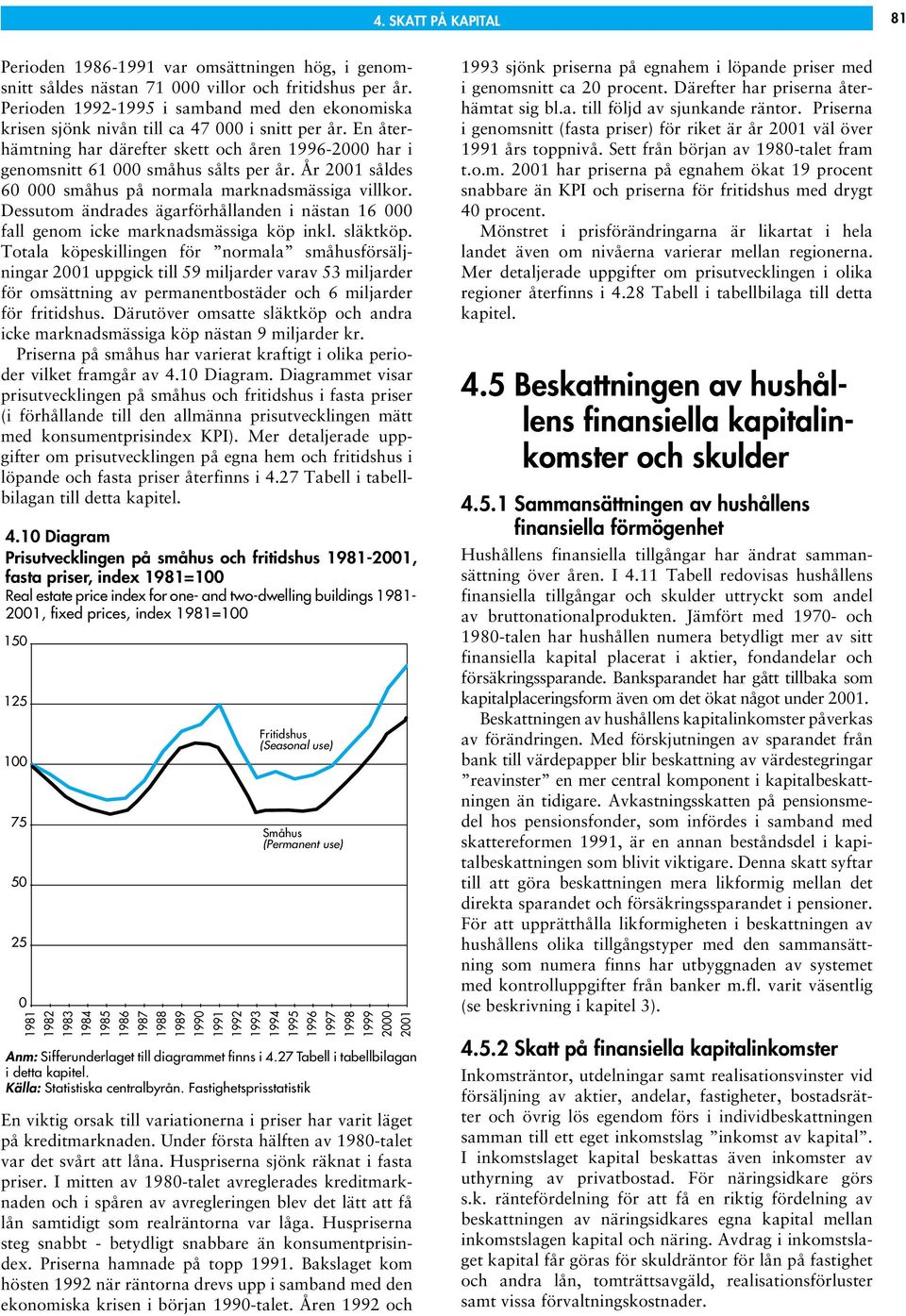 År 2001 såldes 60 000 småhus på normala marknadsmässiga villkor. Dessutom ändrades ägarförhållanden i nästan 16 000 fall genom icke marknadsmässiga köp inkl. släktköp.