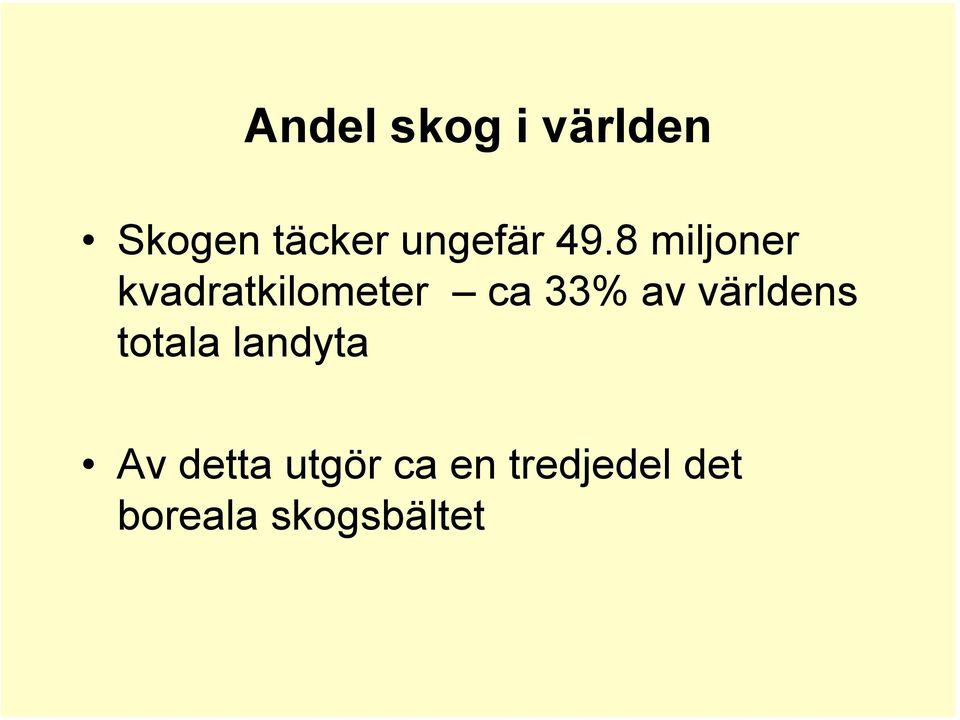 8 miljoner kvadratkilometer ca 33% av