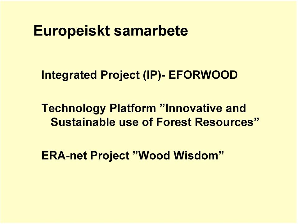 Platform Innovative and Sustainable