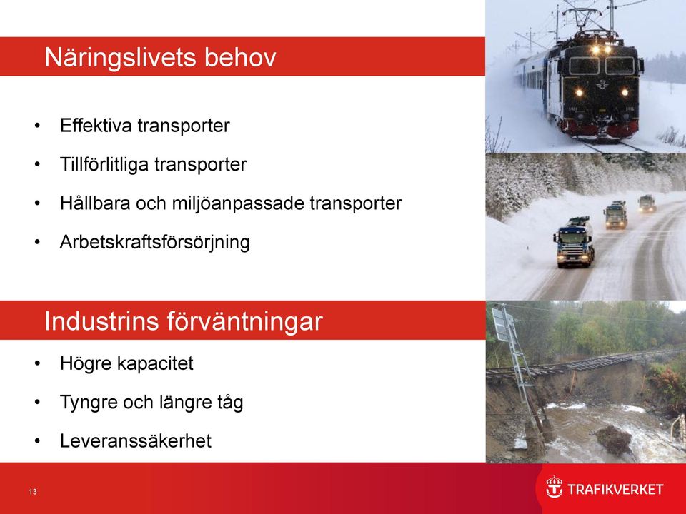 miljöanpassade transporter Arbetskraftsförsörjning