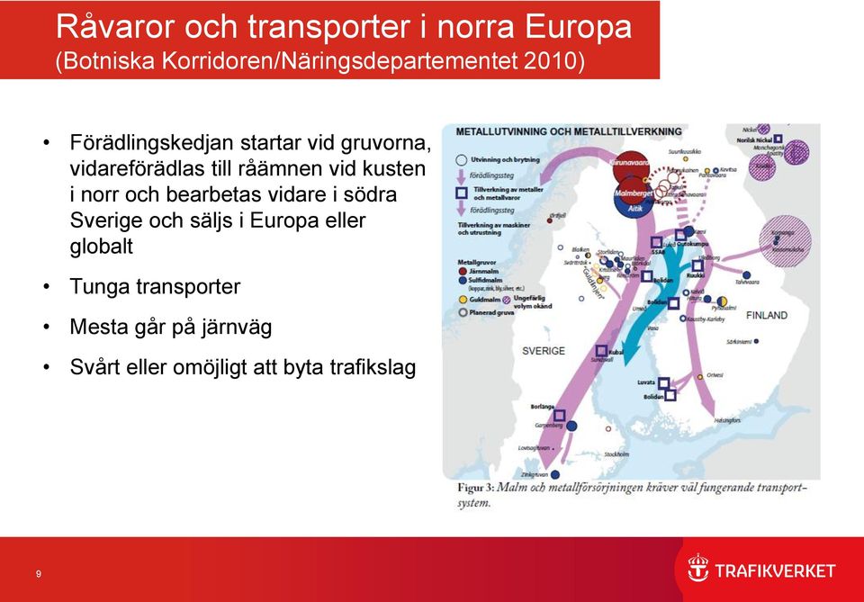 kusten i norr och bearbetas vidare i södra Sverige och säljs i Europa eller