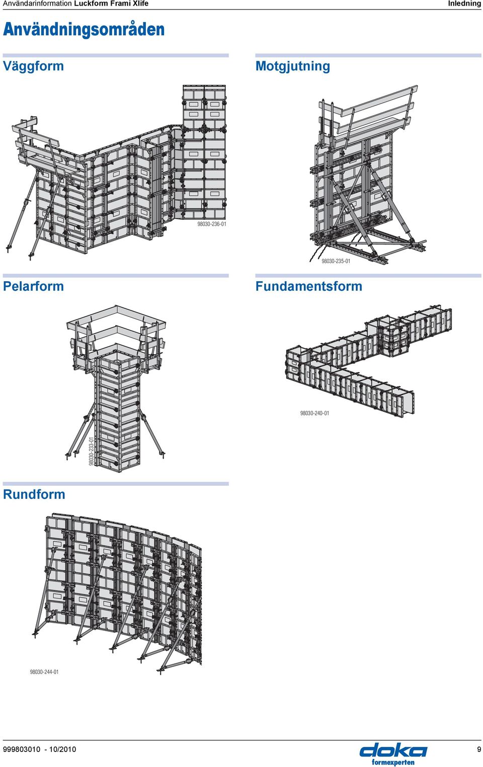 98030-235-01 Pelarform Fundamentsform 98030-233-01