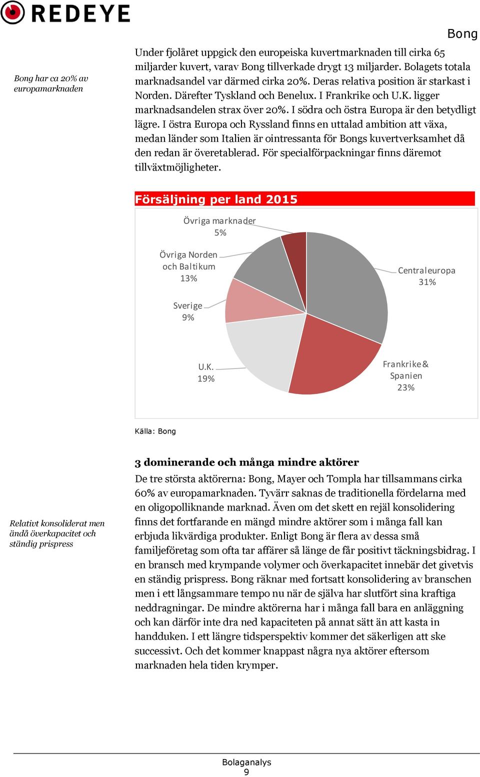 I södra och östra Europa är den betydligt lägre.